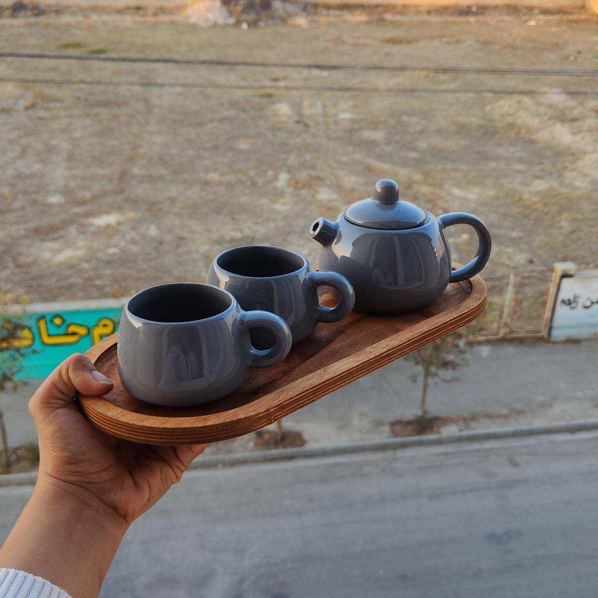 سینی چوبی بیضی
