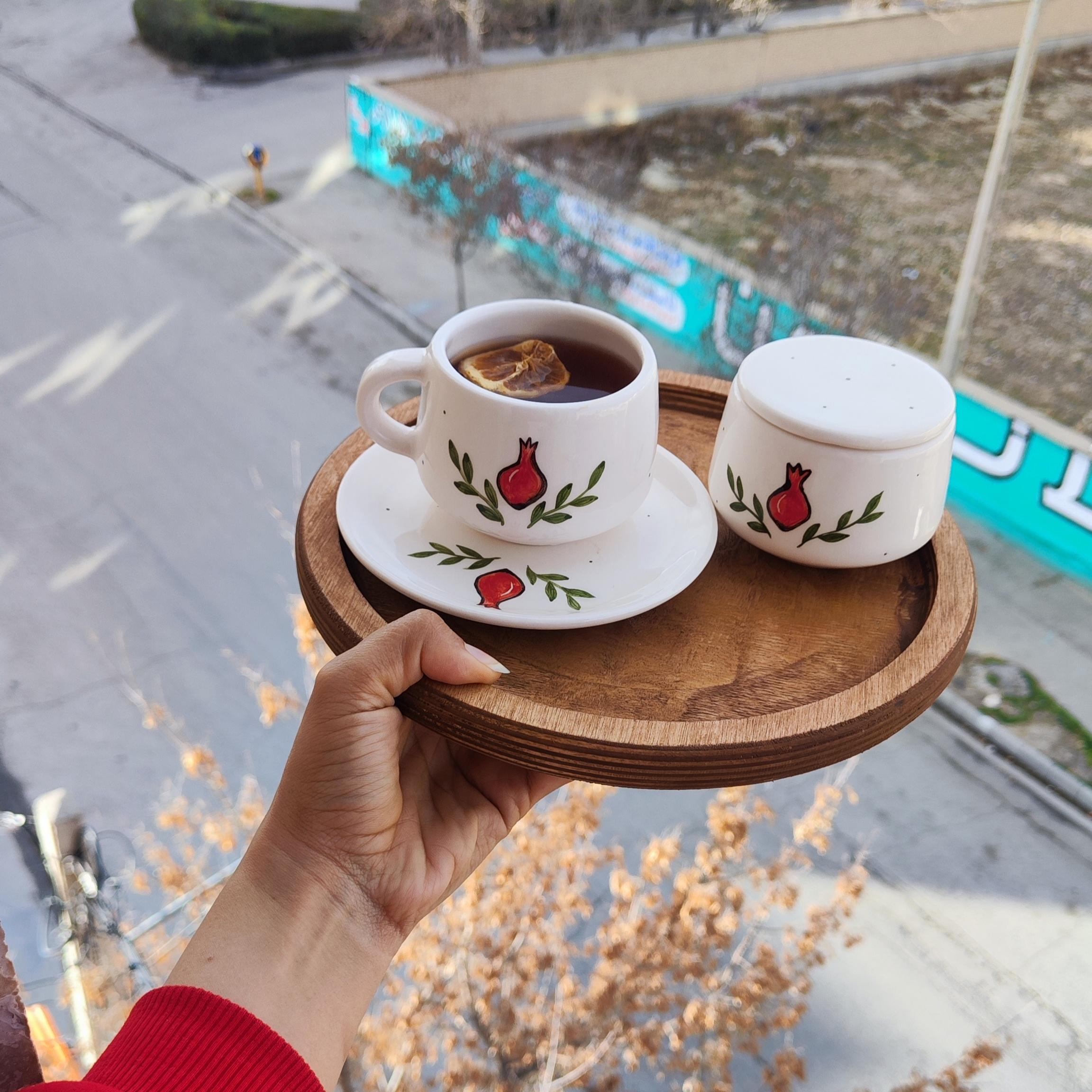سینی چوبی گرد