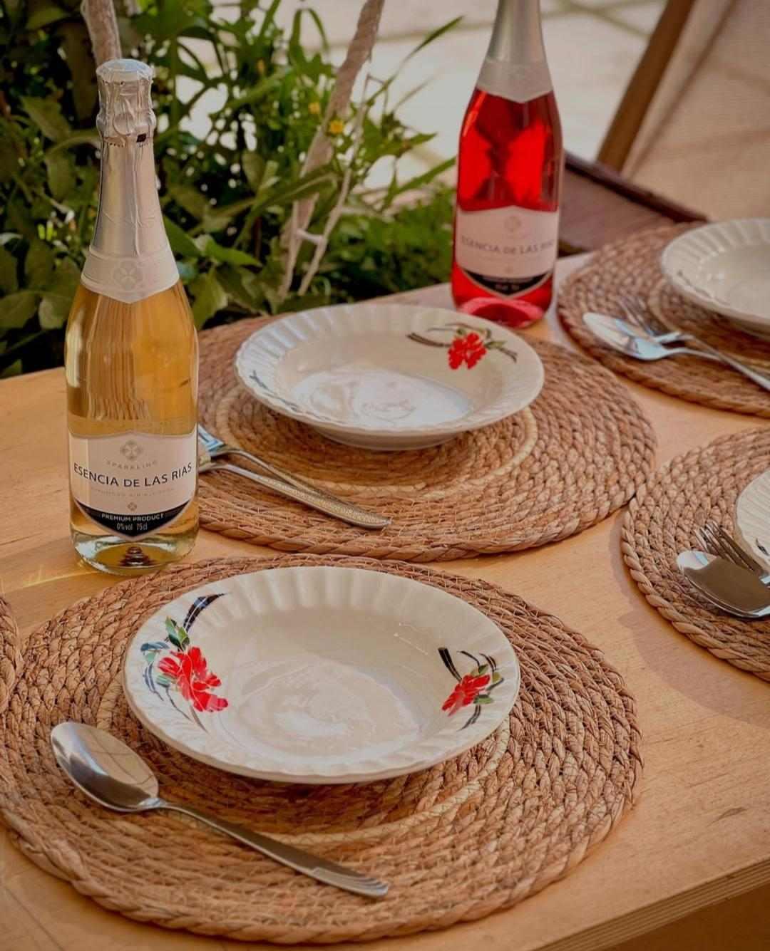زیربشقابی حصیری گرد