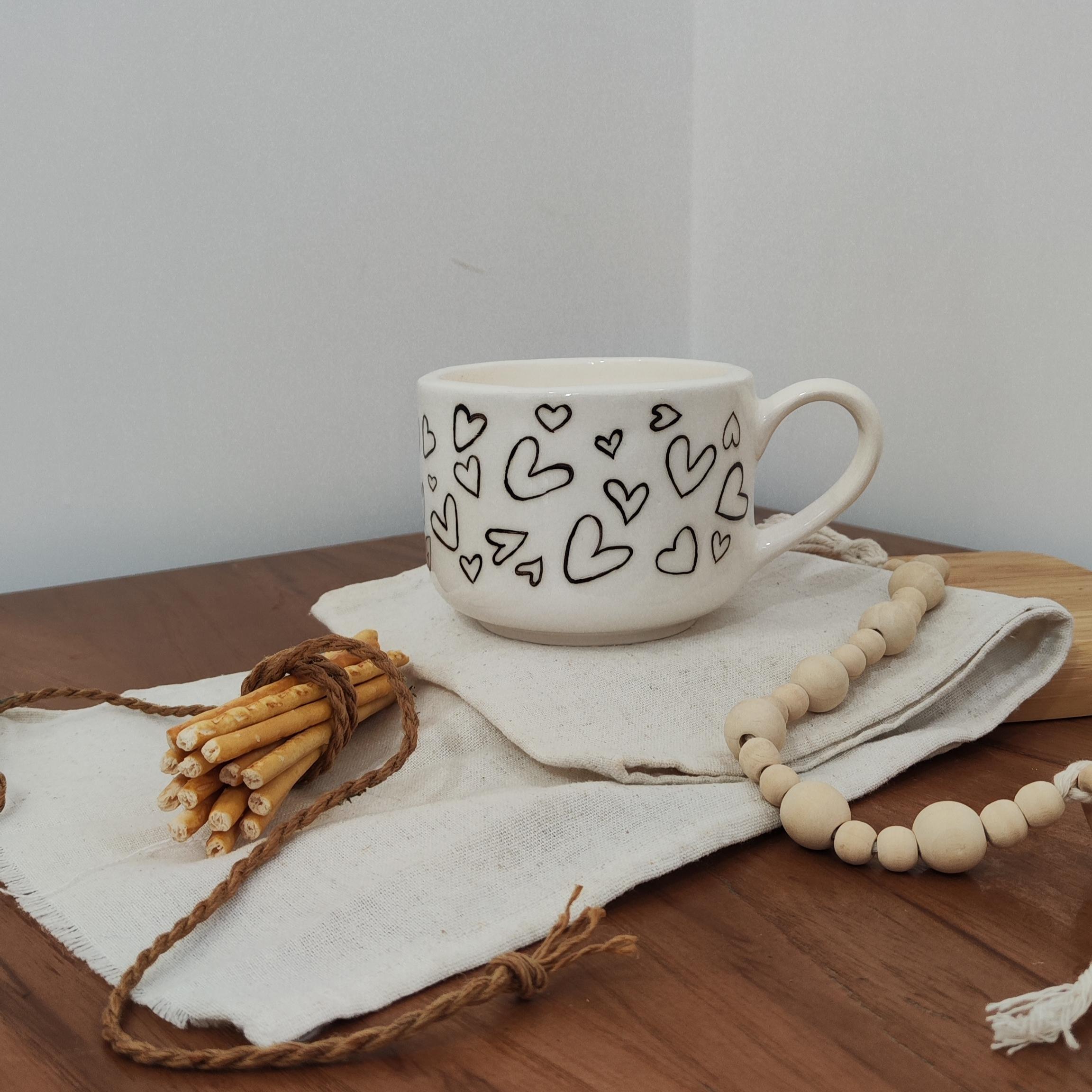 ماگ قلب مشکی