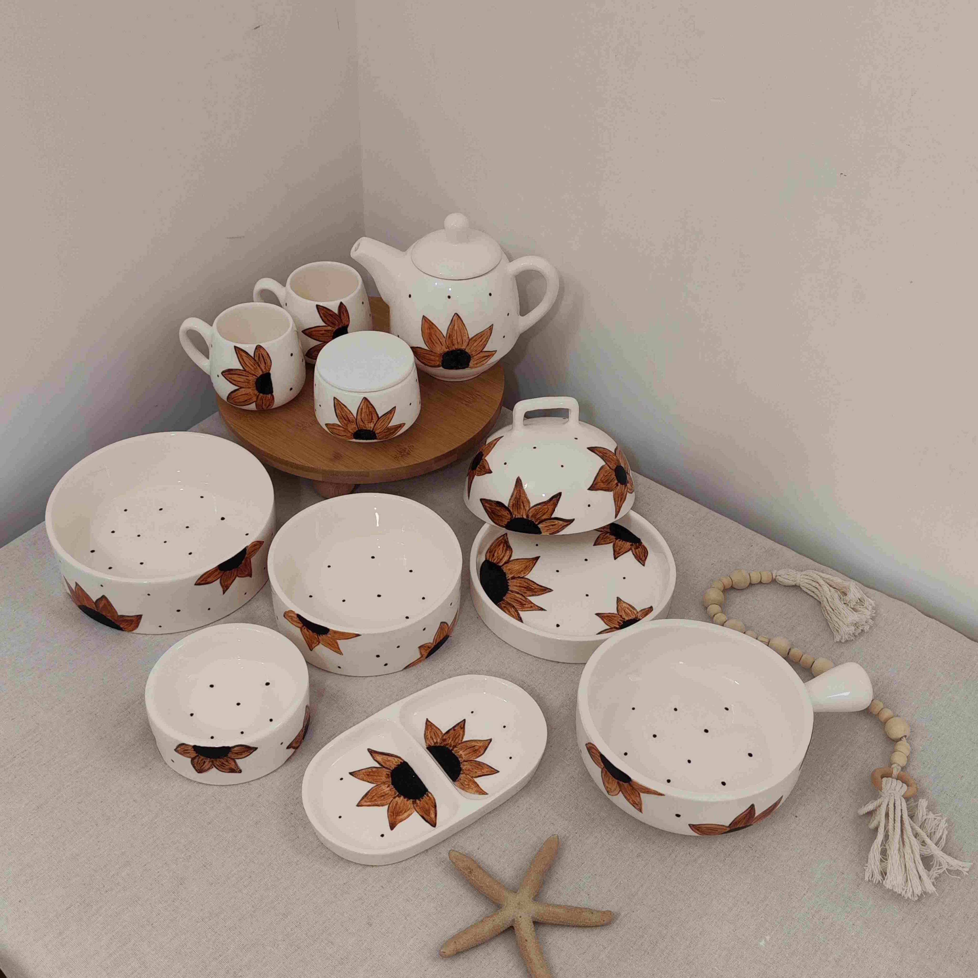 ست صبحانه خوری آفتابگردون خزان